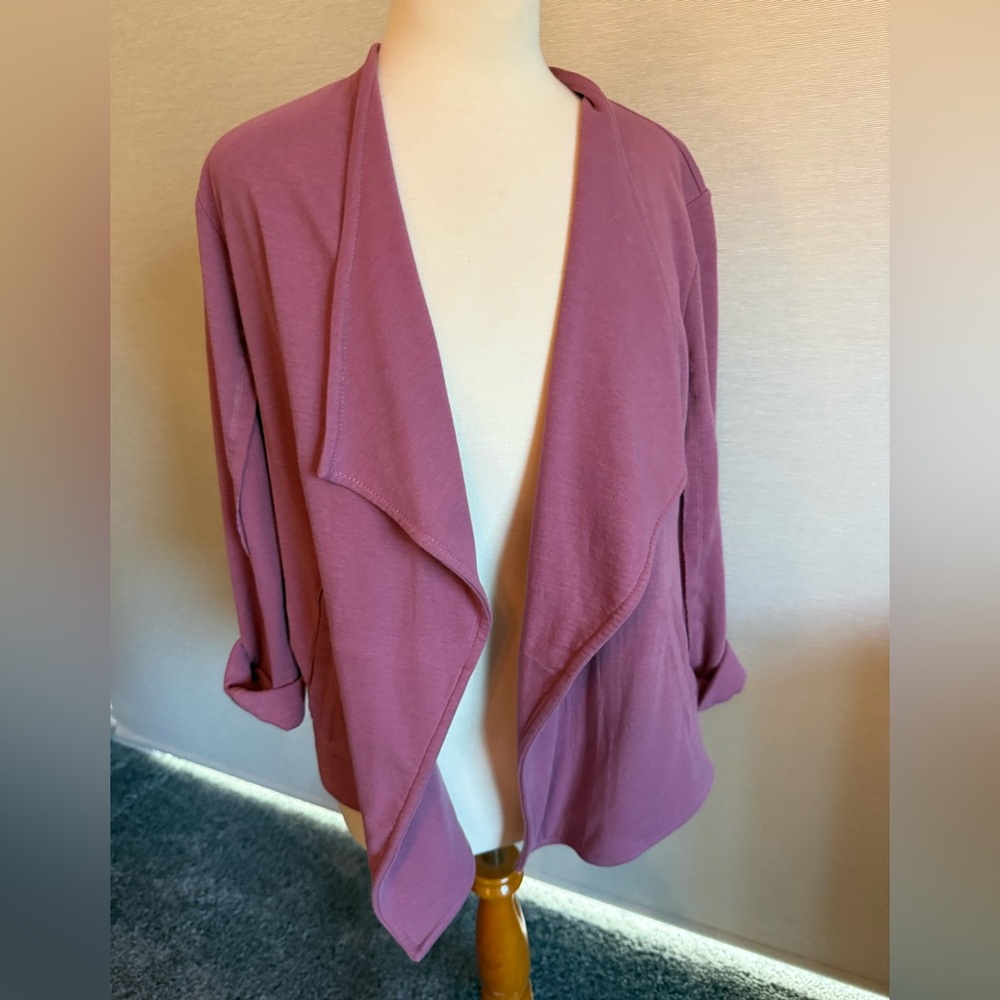 Caslon Women's Dusty Rose Open Front Cardigan